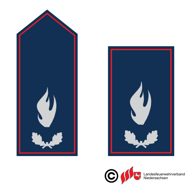 Set Schulterklappe mit Durchlass + Überziehschlaufen Kreis Kinder-/Jugendfeuerwehrwart*in
